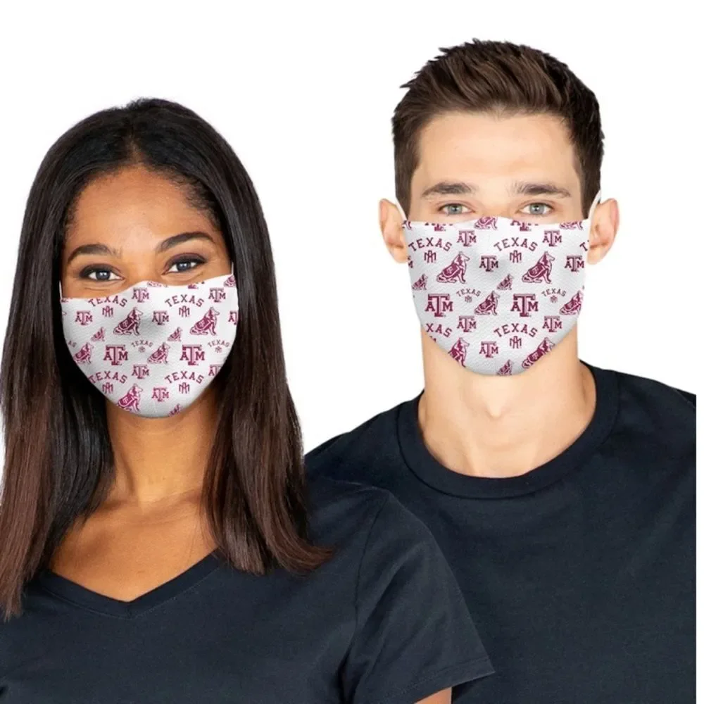 NEW in Package Texas A&M Aggies Face Masks Set of 3 One Size